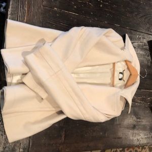 J Crew cream wool coat, size M